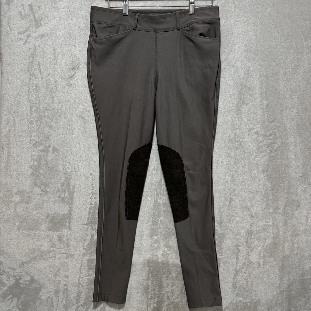 Romfh Micro Active Performance Pants Women's XL Brown Equestrian‎ Pockets Logo